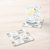 Buntes Eulen-Muster für Kinder Rechteckiger Pappuntersetzer (Vor Ort)