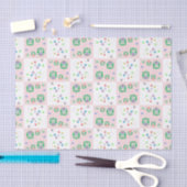 Buntes Eulen-Muster für Kinder Seidenpapier (Handwerk)