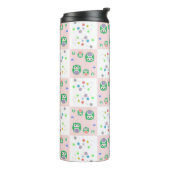 Buntes Eulen-Muster für Kinder Thermosbecher (Nach links gedreht)
