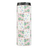 Buntes Eulen-Muster für Kinder Thermosbecher (Rückseite)