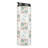 Buntes Eulen-Muster für Kinder Thermosbecher (Nach rechts gedreht)