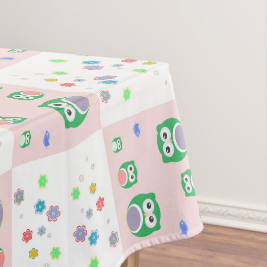 Buntes Eulen-Muster für Kinder Tischdecke (Beispiel)