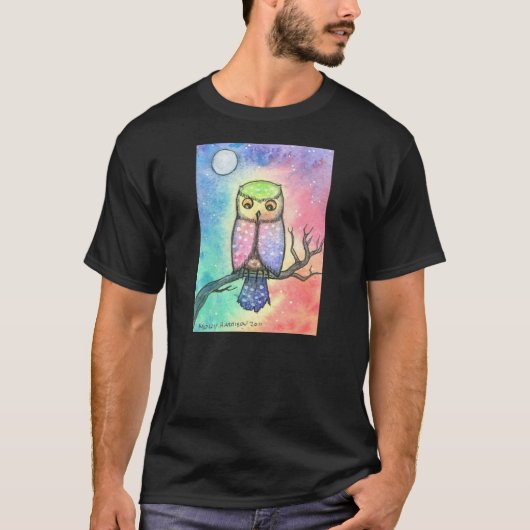 Buntes Eulen-Shirt T-Shirt (Vorderseite)