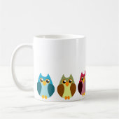 Buntes Eulen-Trio Kaffeetasse (Links)
