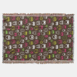 Buntes Eulengekritzel-Hintergrundmuster Decke