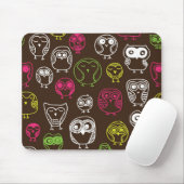 Buntes Eulengekritzel-Hintergrundmuster Mousepad (Mit Mouse)