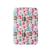 buntes Eulenmuster Badematte (Vorderseite Vertikal)