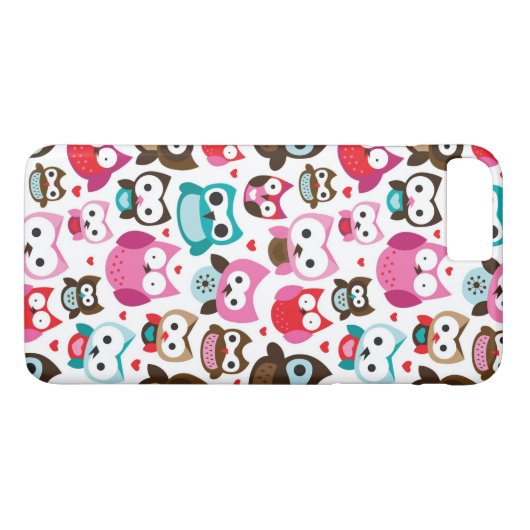 buntes Eulenmuster Case-Mate iPhone Hülle (Rückseite (Horizontal))