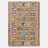 Buntes Eulenmuster Decke (Vorderseite Vertikal)