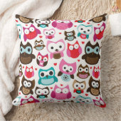 buntes Eulenmuster Kissen (Decke)