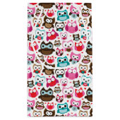 buntes Eulenmuster Kleine Geschenktüte (Rückseite)