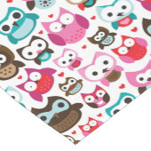 buntes Eulenmuster Kurzer Tischläufer (Ecke)