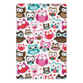 buntes Eulenmuster Mini Klemmbrett (Rückseite)
