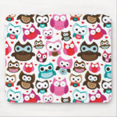 buntes Eulenmuster Mousepad (Vorne)