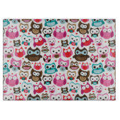 buntes Eulenmuster Schneidebrett (Vorderseite)