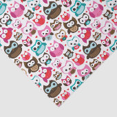 buntes Eulenmuster Seidenpapier (Ausschnitt)