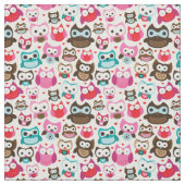buntes Eulenmuster Stoff (Muster)