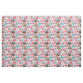 buntes Eulenmuster Stoff (Fat Quarter (45,7 x 55,9 cm))