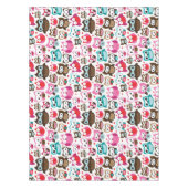 buntes Eulenmuster Tischdecke (Vorderseite)