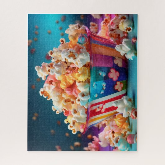 Buntes explodierendes Popcorn Puzzle (Vertikal)
