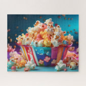 Buntes explodierendes Popcorn Puzzle (Horizontal)