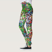 Buntes Fahrrad-Muster - die Leggings des (Links)