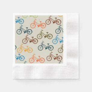 Buntes Fahrrad-Muster Serviette