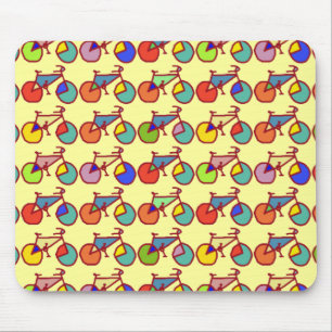 buntes Fahrradmuster Mousepad