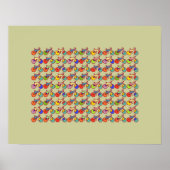 buntes Fahrradmuster Poster (Vorne)