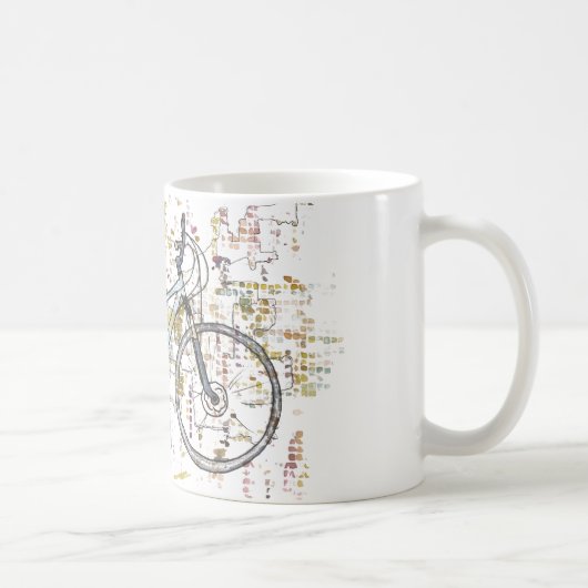 Buntes Fahrradzeichnen Kaffeetasse (Rechts)