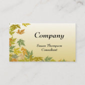 Buntes fallendes Herbst-Blätter Visitenkarte (Vorderseite)