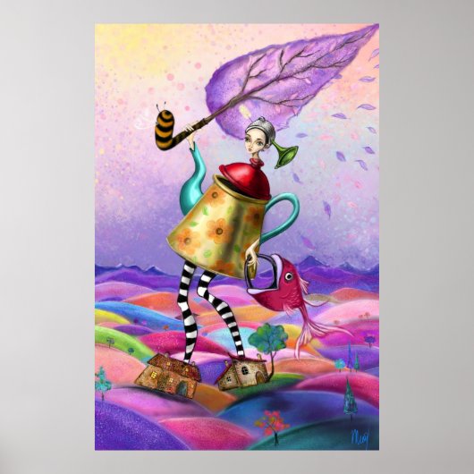 Buntes Fantasy-Poster-Druck Poster (Vorne)