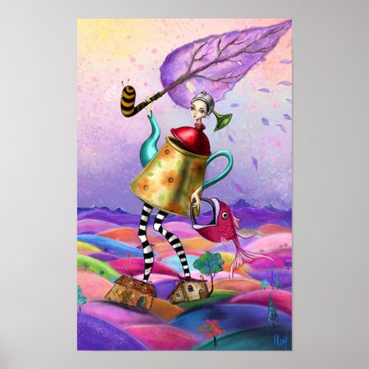Buntes Fantasy-Poster-Druck Poster (Vorne)