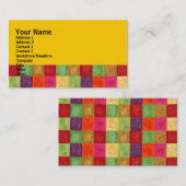 Buntes Farbgitterfeld-Gelb Visitenkarte (Vorne/Hinten)