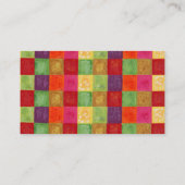 Buntes Farbgitterfeld-Gelb Visitenkarte (Rückseite)