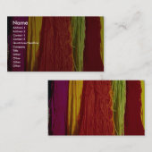 Buntes farbiges Wollegarn für das Spinnen, Visitenkarte (Vorne/Hinten)