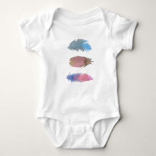 Buntes Federbaby onsie Baby Strampler (Vorderseite)