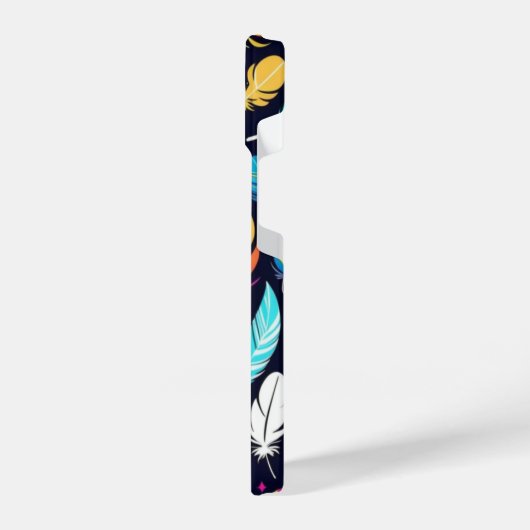 Buntes Federn-Muster-Handyhülle iPhone Hülle (Linke Seite)