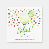 Buntes Fiesta-Brautparty Serviette (Vorderseite)
