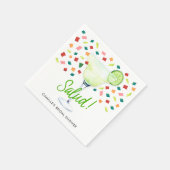 Buntes Fiesta-Brautparty Serviette (Ecke)