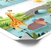 Buntes Finde-die-Unterschiede-Puzzle-Poster  Poster (Ecke)