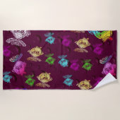 buntes Fischhandtuch Strandtuch (Vorderseite)