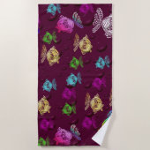 buntes Fischhandtuch Strandtuch (Vorderseite)