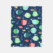 Buntes Fischmuster Fleecedecke (Vorderseite)