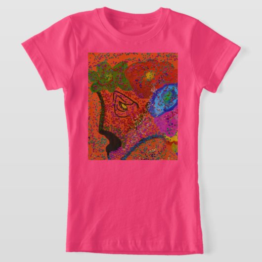 Buntes Fischmuster T-Shirt (Ablage )