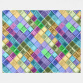 Buntes Fleecemosaik der Mamas Fleecedecke (Vorderseite (Horizontal))