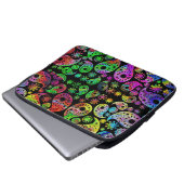 Buntes flippiges Paisley-Muster Laptopschutzhülle (Vorne Knopf)