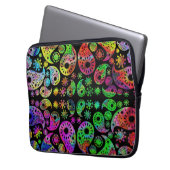 Buntes flippiges Paisley-Muster Laptopschutzhülle (Vorderseite Links)