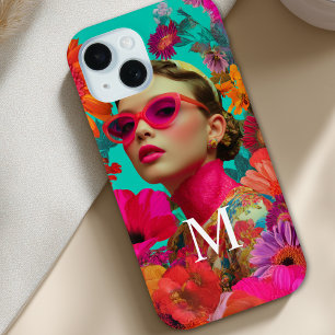 Buntes florales Monogramm-Kunstwerk-Frau Case-Mate iPhone Hülle