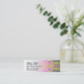 Buntes Fraktal dünne Geschäfts-Karte Mini Visitenkarte (Stehend Vorderseite)